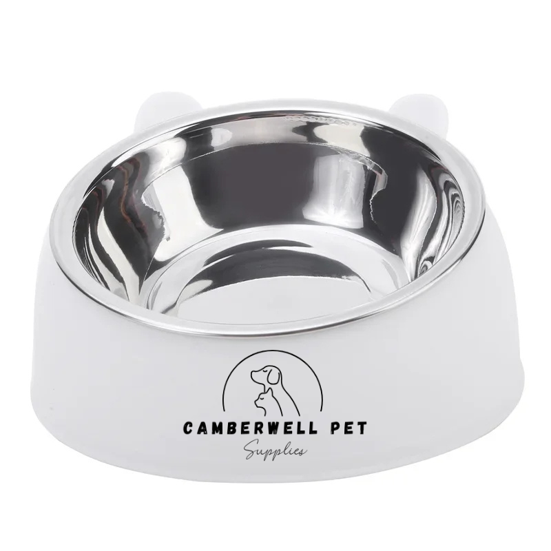 100ML Tilted Pet Bowl – 15° Raised Non-Slip Feeder for Cats & Small Dogs | Protects Neck & Eases Eating