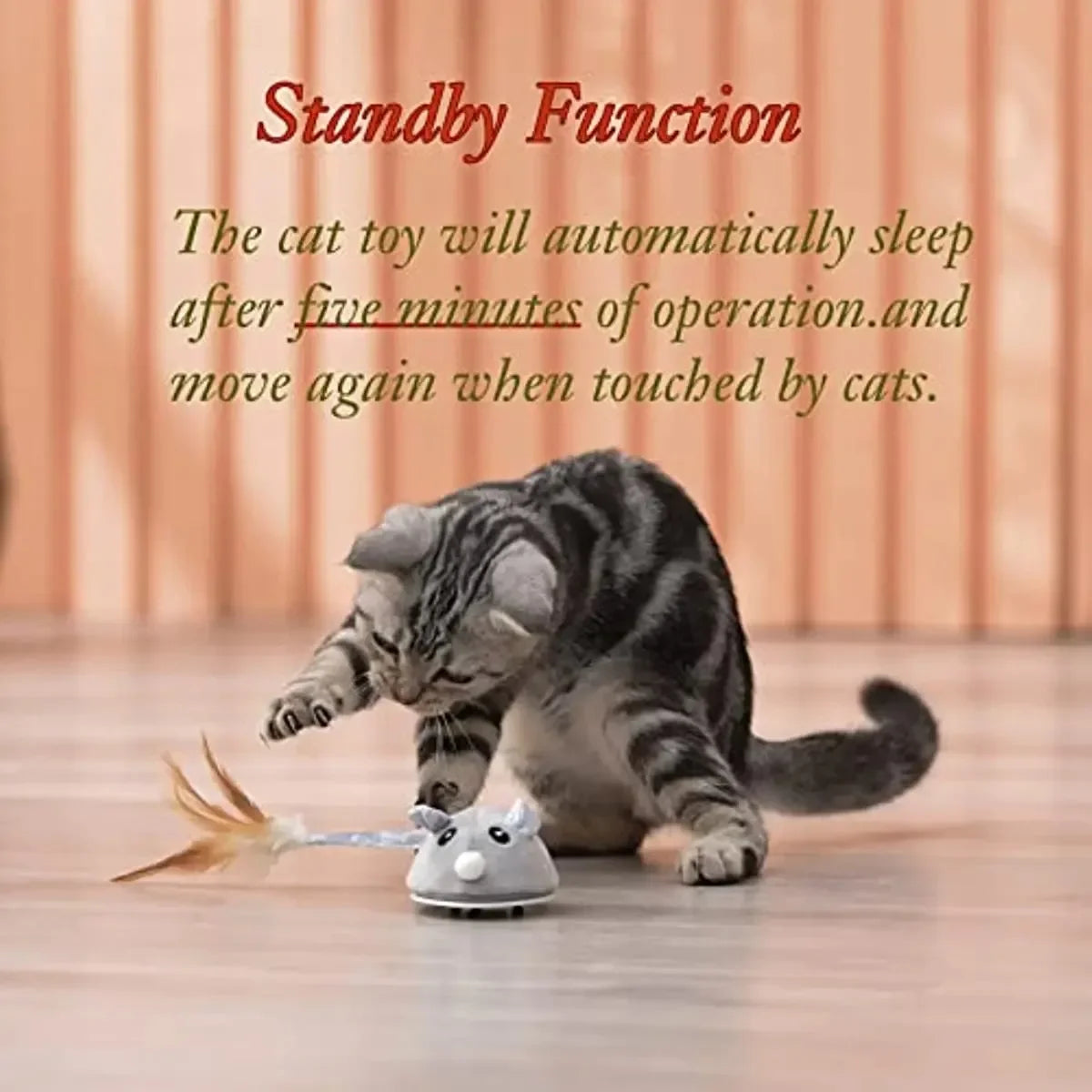 Interactive Electric Cat Toy – Touch-Activated Mouse Teaser for Self-Play & Pet Exercise